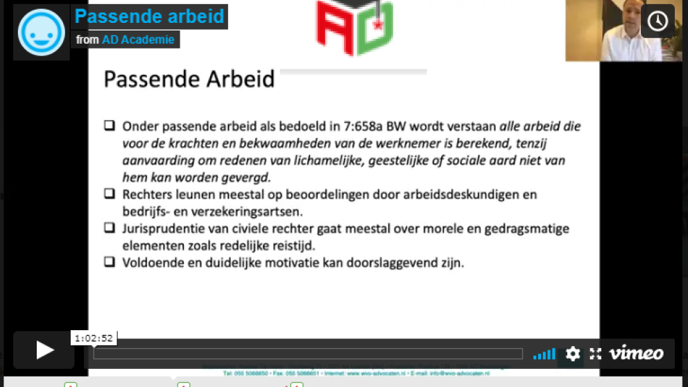 Binnenkort in de AD Academie: Passende arbeid