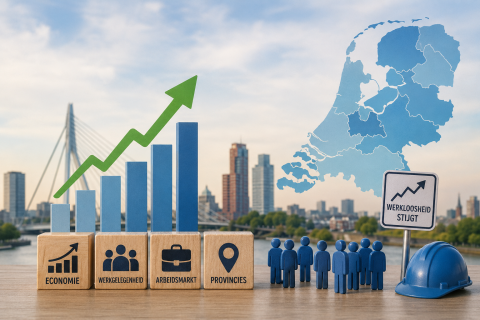 De Nederlandse economie groeide in 2025 met 1,8 procent. Toch steeg de werkloosheid in tien provincies en nam de krapte op de arbeidsmarkt af. Lees de regionale verschillen.