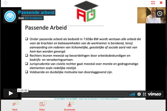 Binnenkort in de AD Academie: Passende arbeid