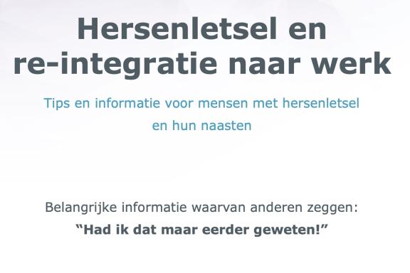 Brochure Hersenletsel en re-integreren naar werk